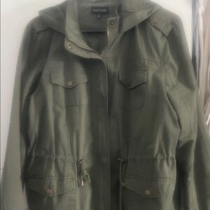 New Look Olive Utility Jacket with Hood